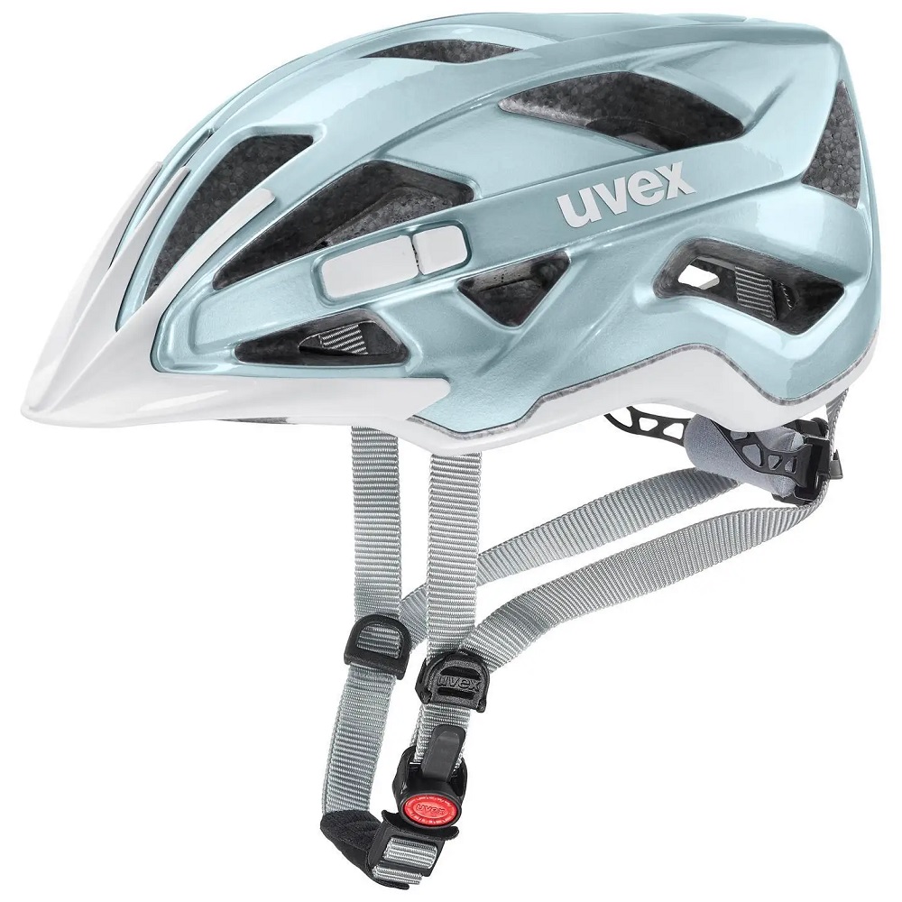 uvex active Fahrradhelm, aqua white, Seitenansicht