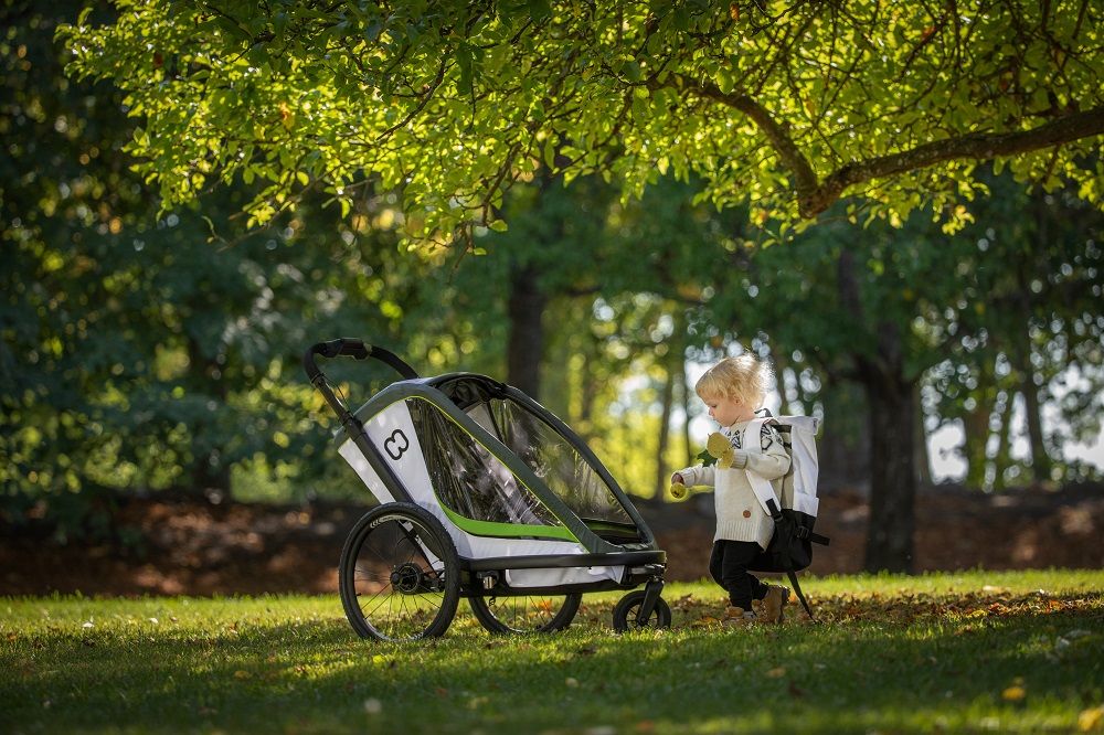 Hamax, Breeze Fahrradanhänger für Kinder 2023 - white/green