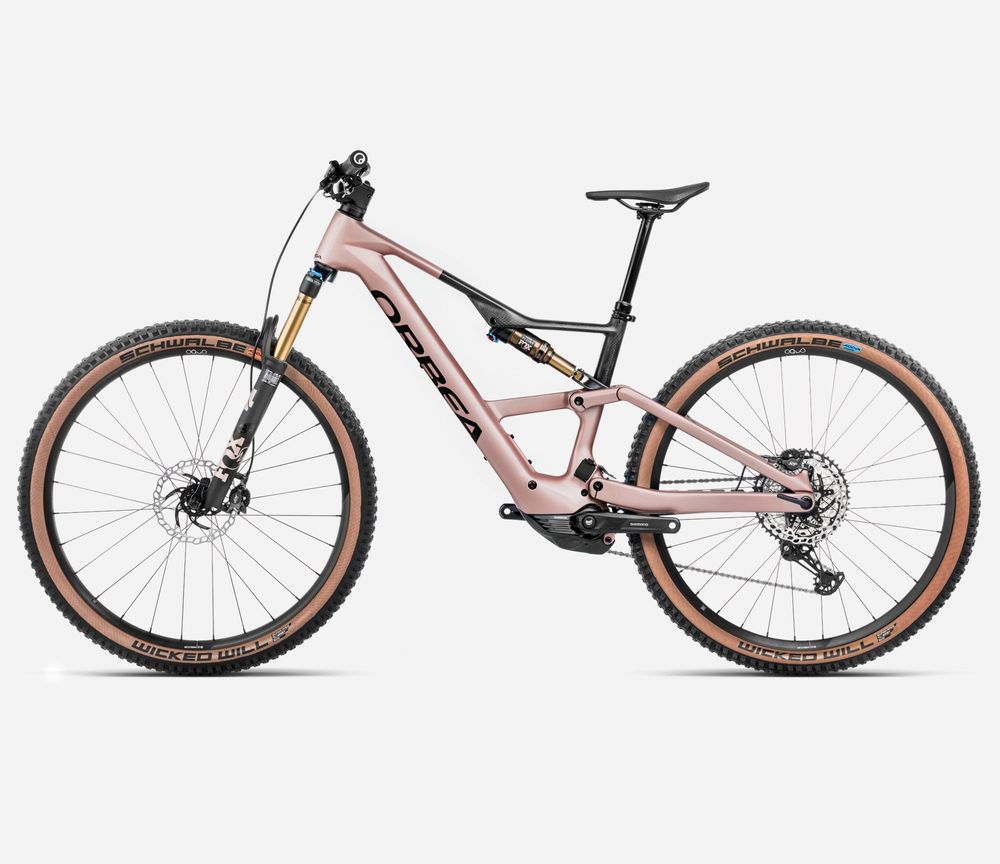 Orbea Rise SL M10 630W 2025, Desert Rose - Carbon Raw (Matt), Seitenansicht