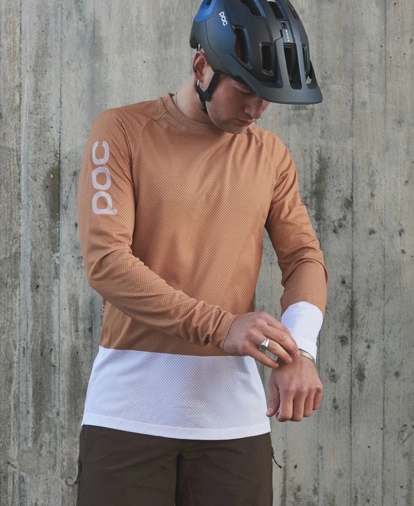 POC, MTB Pure LS Jersey - Aragonite Brown/Hydrogen White, Vorderseite