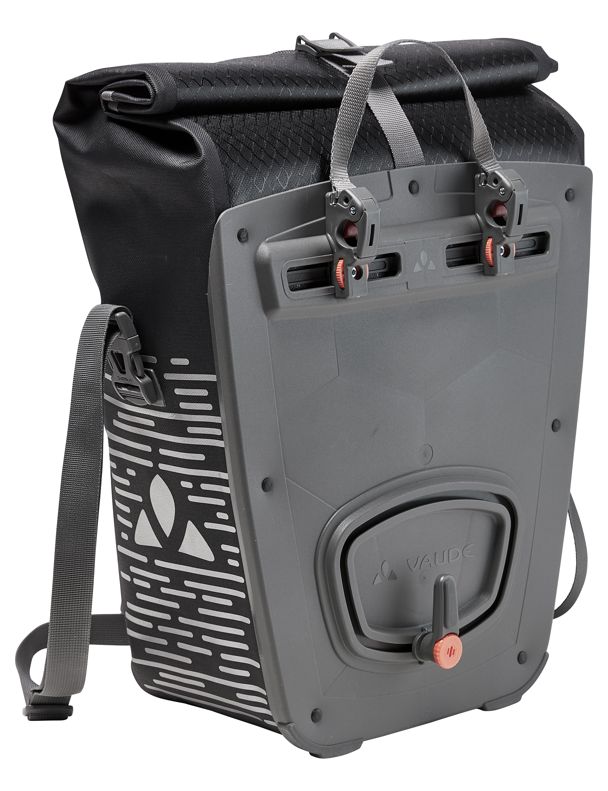 VAUDE Aqua Back Luminum Single II, Einzelne Hinterradtasche - black, Rückseite