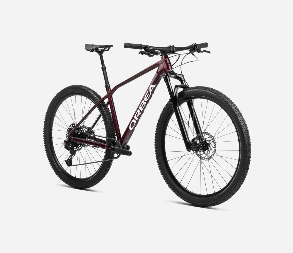 Orbea Alma H30 MTB 2024 - Metallic Dark Red - Chic White (Gloss)