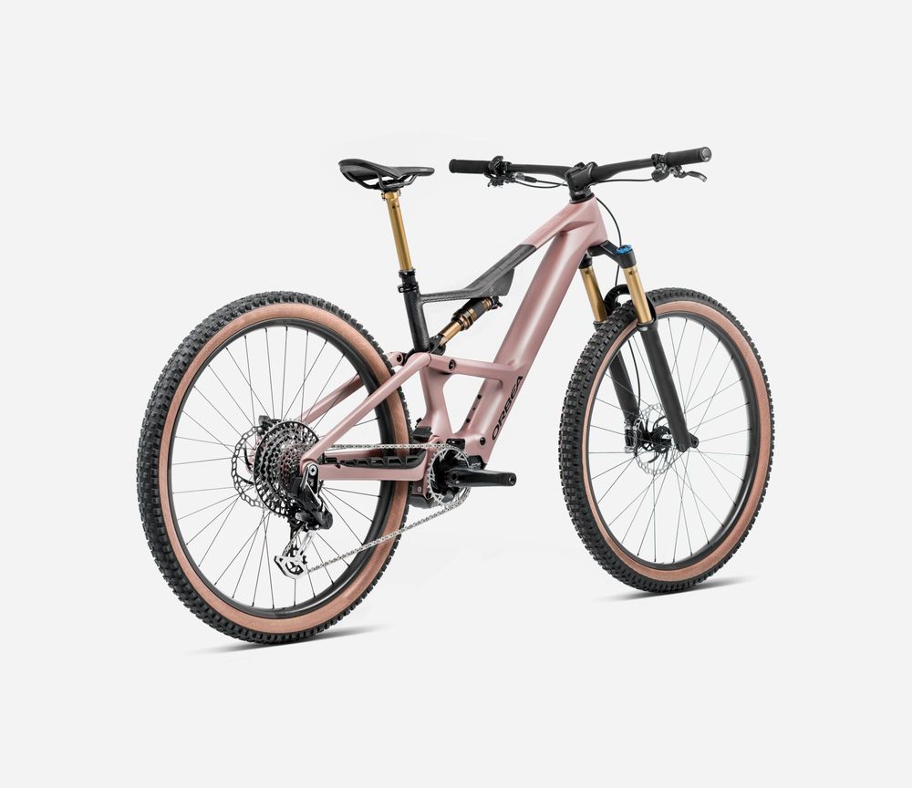 Orbea Rise SL M10 420W 2025, Desert Rose - Carbon Raw (Matt), Rückansicht