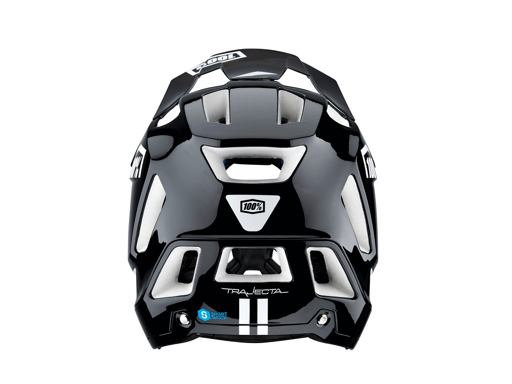 100% Trajecta helmet w/Fidlock, black/white