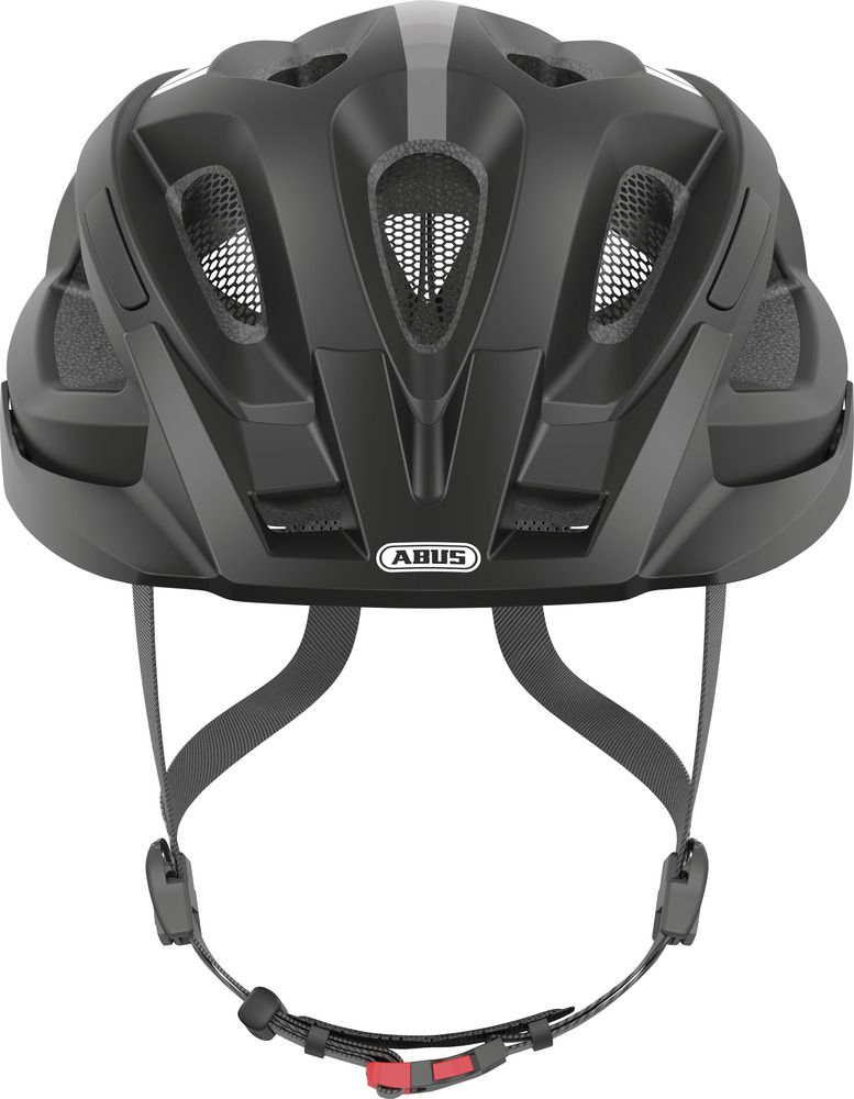 Abus ADURO 2.0 Fahrradhelm/ race black/ Frontansicht