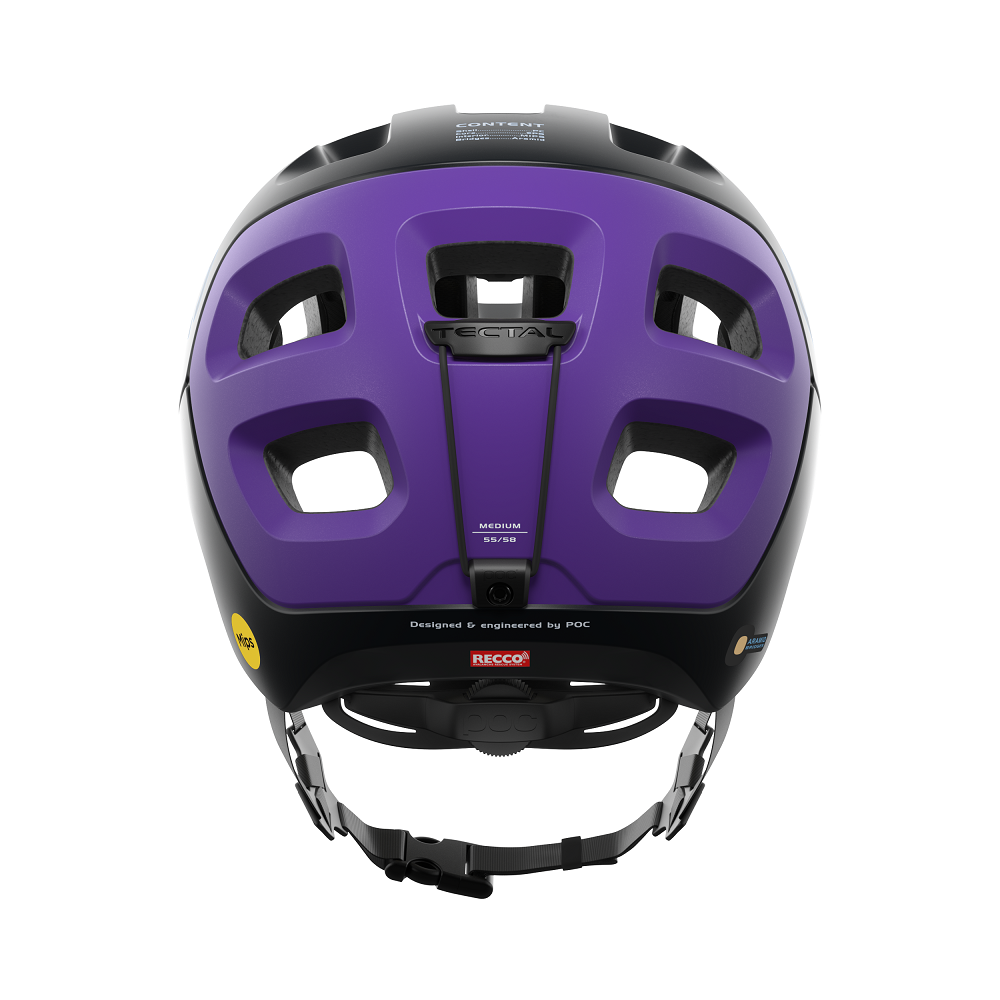 POC Tectal Race MIPS Uranium Black Sapphir Purple Metallic Matt, Hinterseite