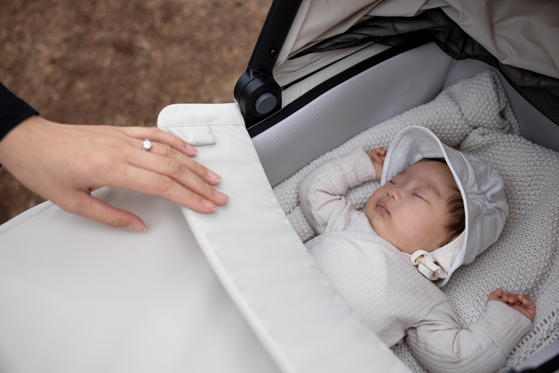 Thule Bassinet, in Action