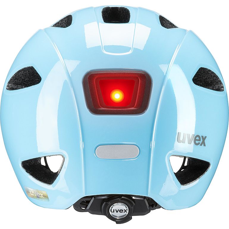 uvex oyo Kinderfahrradhelm, cloud blue - grey, Rückansicht