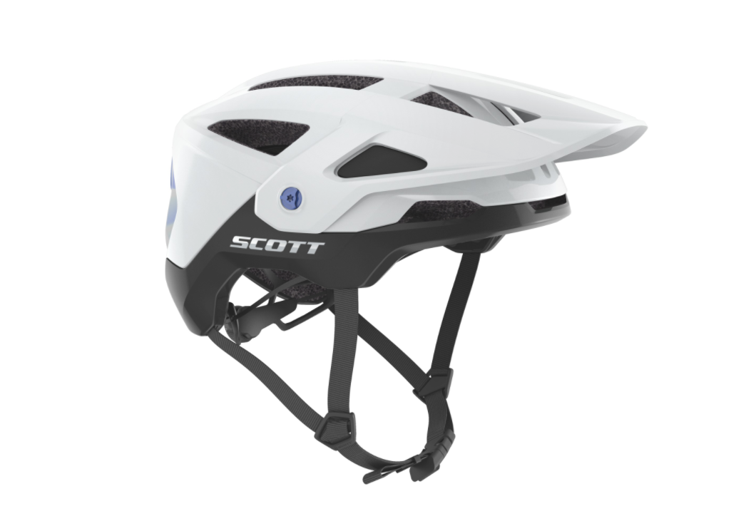 SCOTT Stego Plus (CE) Fahrradhelm, white/black, Seitenansicht