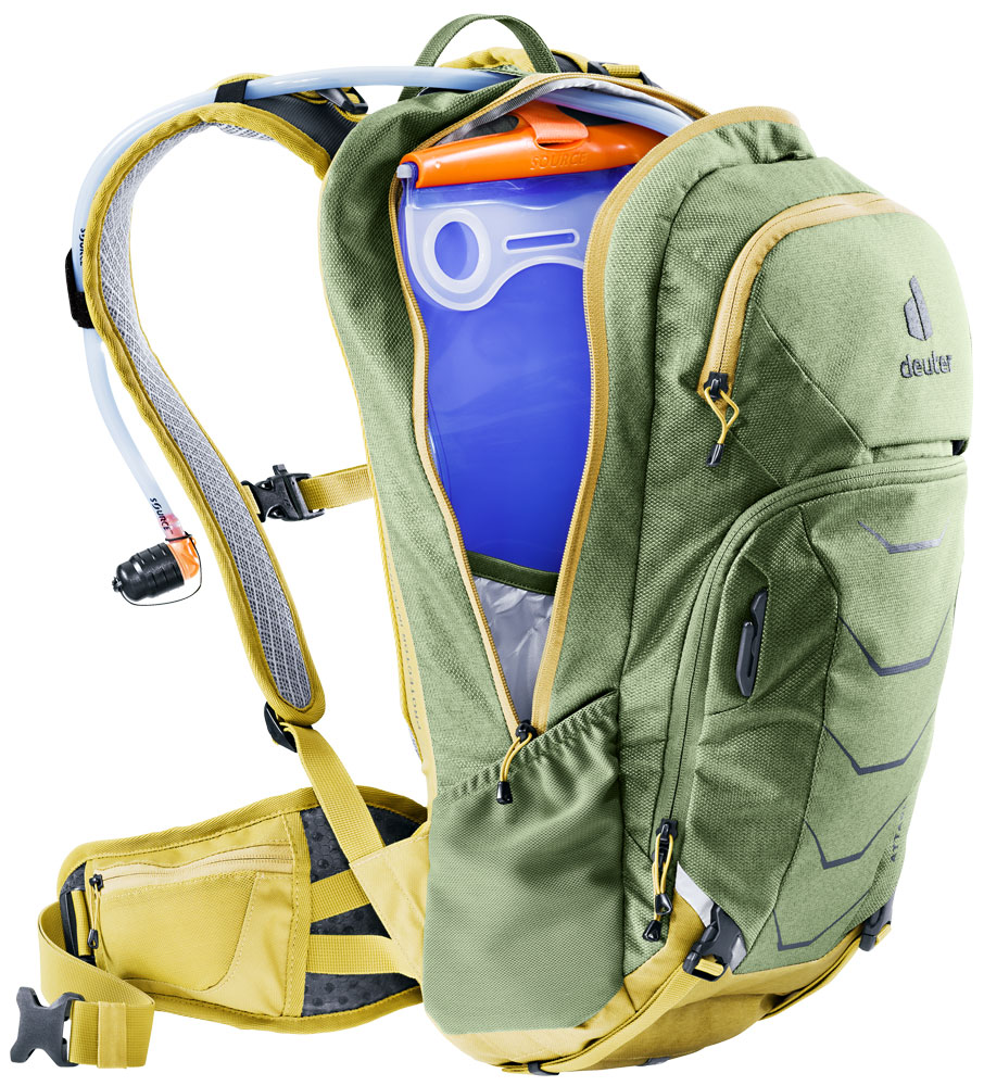 deuter Attack 16 Protektor-Rucksack khaki turmeric grün gelb