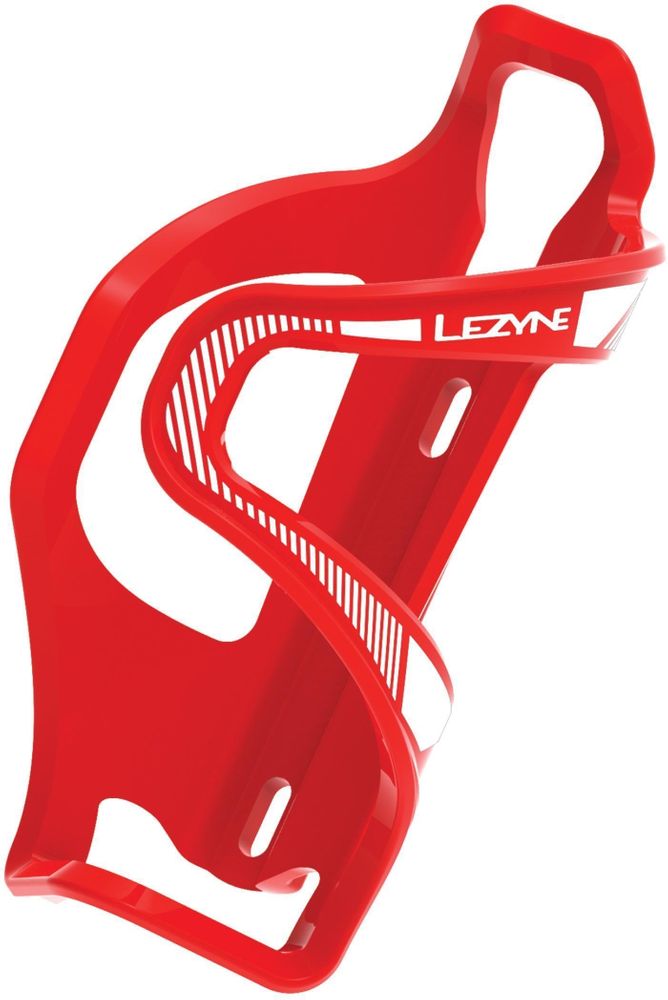 Lezyne Wasserflaschenhalter Flow Cage E SL-L, Matrix/ links/ rot-weiß