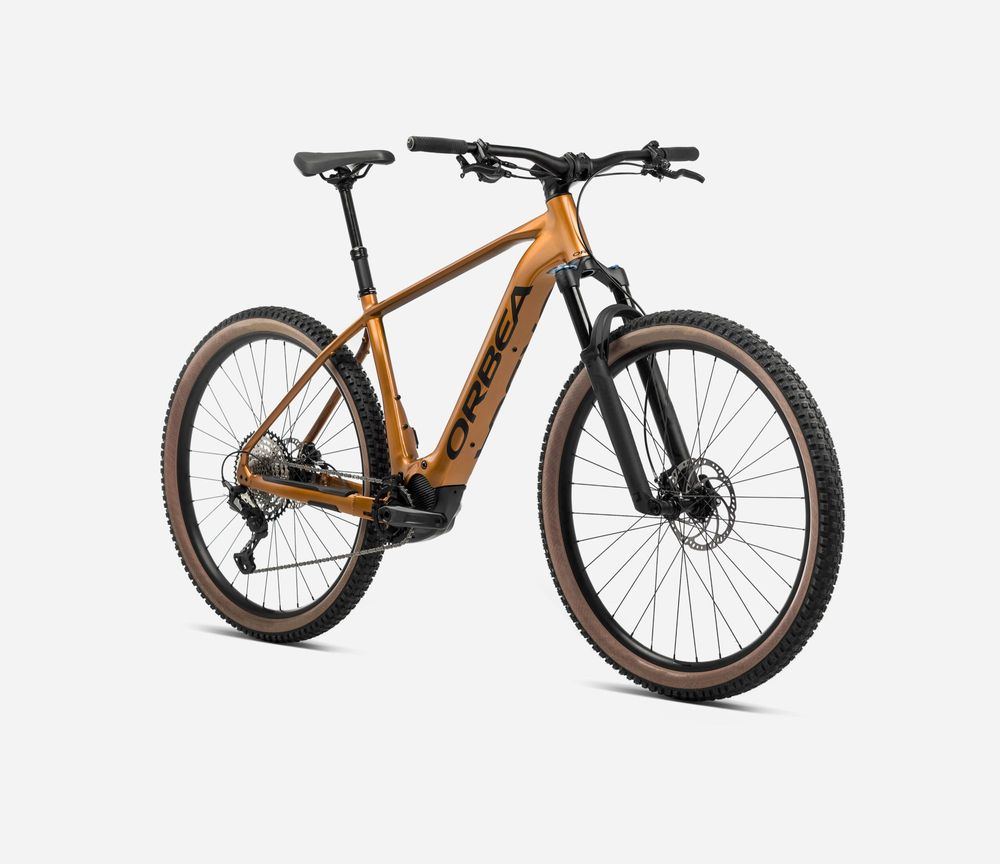 Orbea URRUN 30 2024, Leo Orange (Gloss) - Black (Matt), Seitenansicht vorne