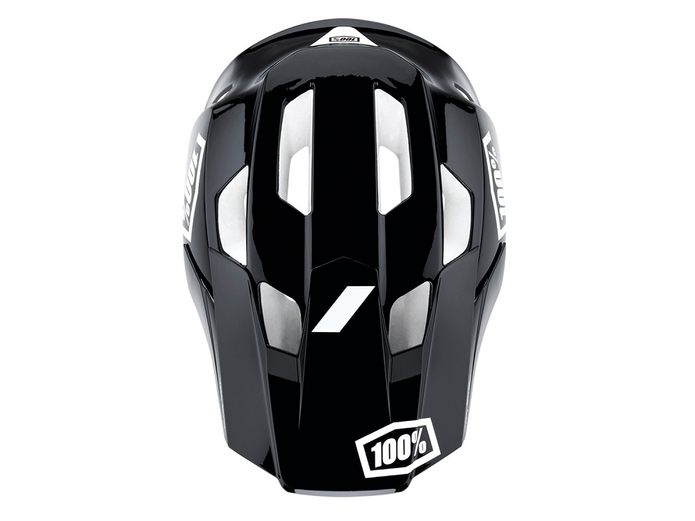 100% Trajecta helmet w/Fidlock, black/white