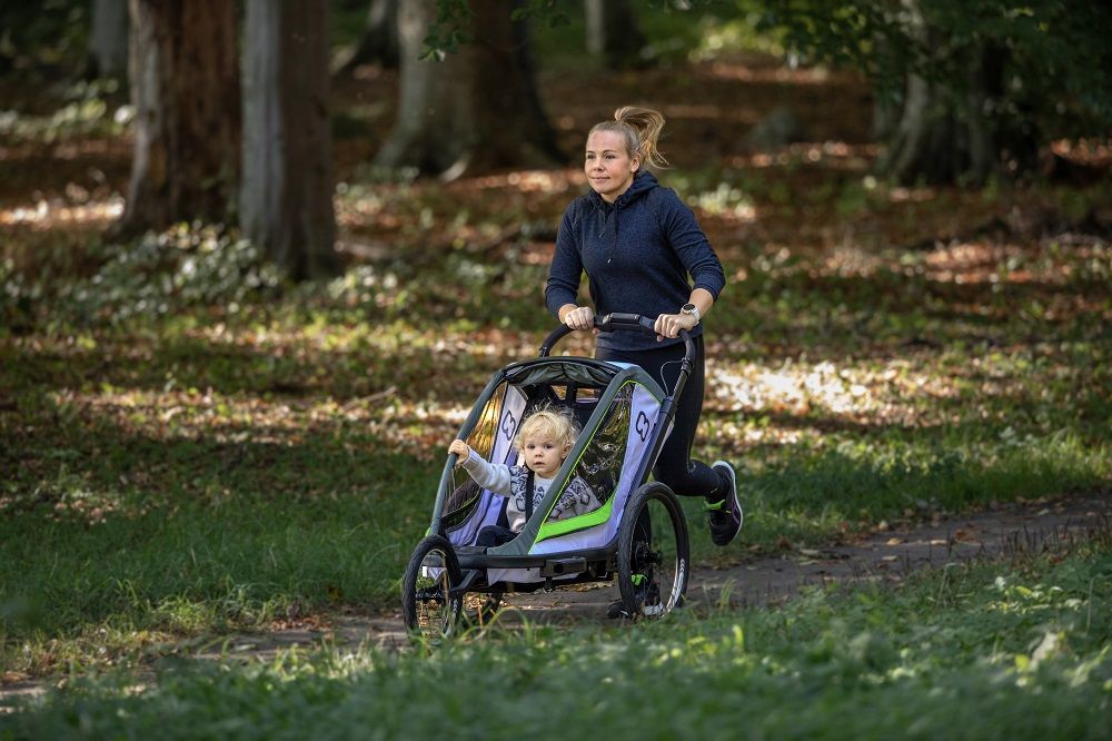 Hamax, Breeze Fahrradanhänger für Kinder 2023 - white/green