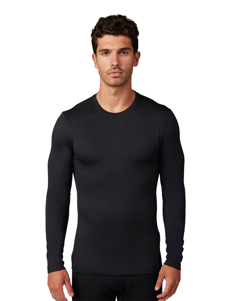 Fox Tecbase Fire LS Langarmshirt- black, Vorderansicht