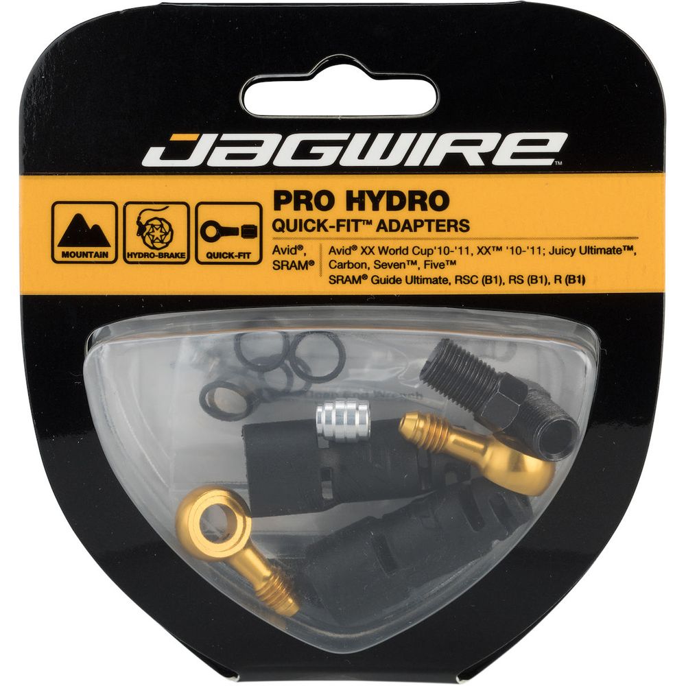 JAGWIRE Anschlussset Pro Quick-Fit Adapter für SRAM/AVID - HFA207, Schwarz/gold