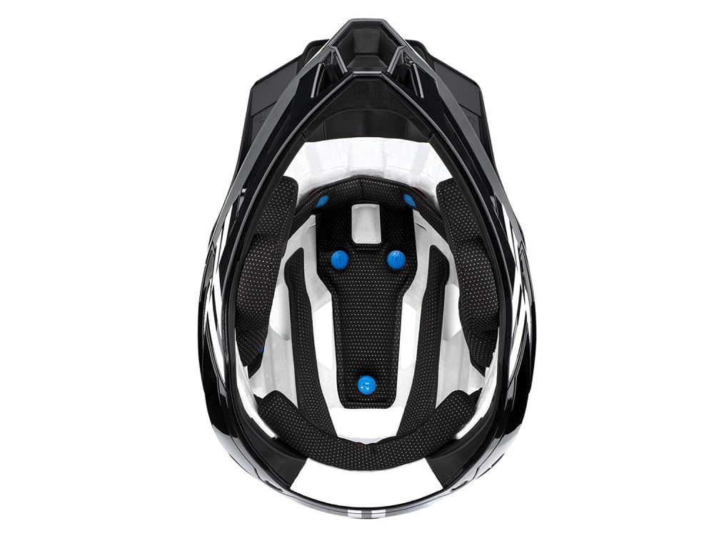 100% Trajecta helmet w/Fidlock, black/white