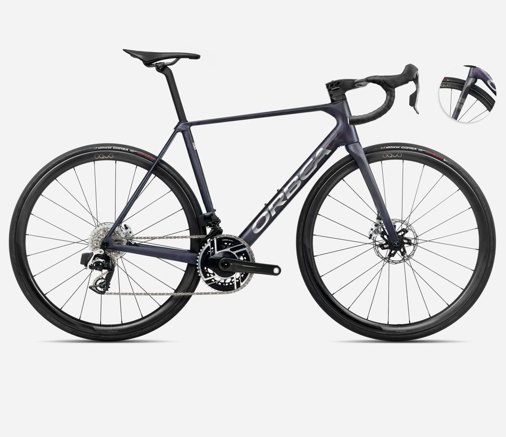 Orbea Orca M11eLTD PWR 2025, Tanzanite (Matt) - Carbon Raw (Matt), Seitenansicht rechts