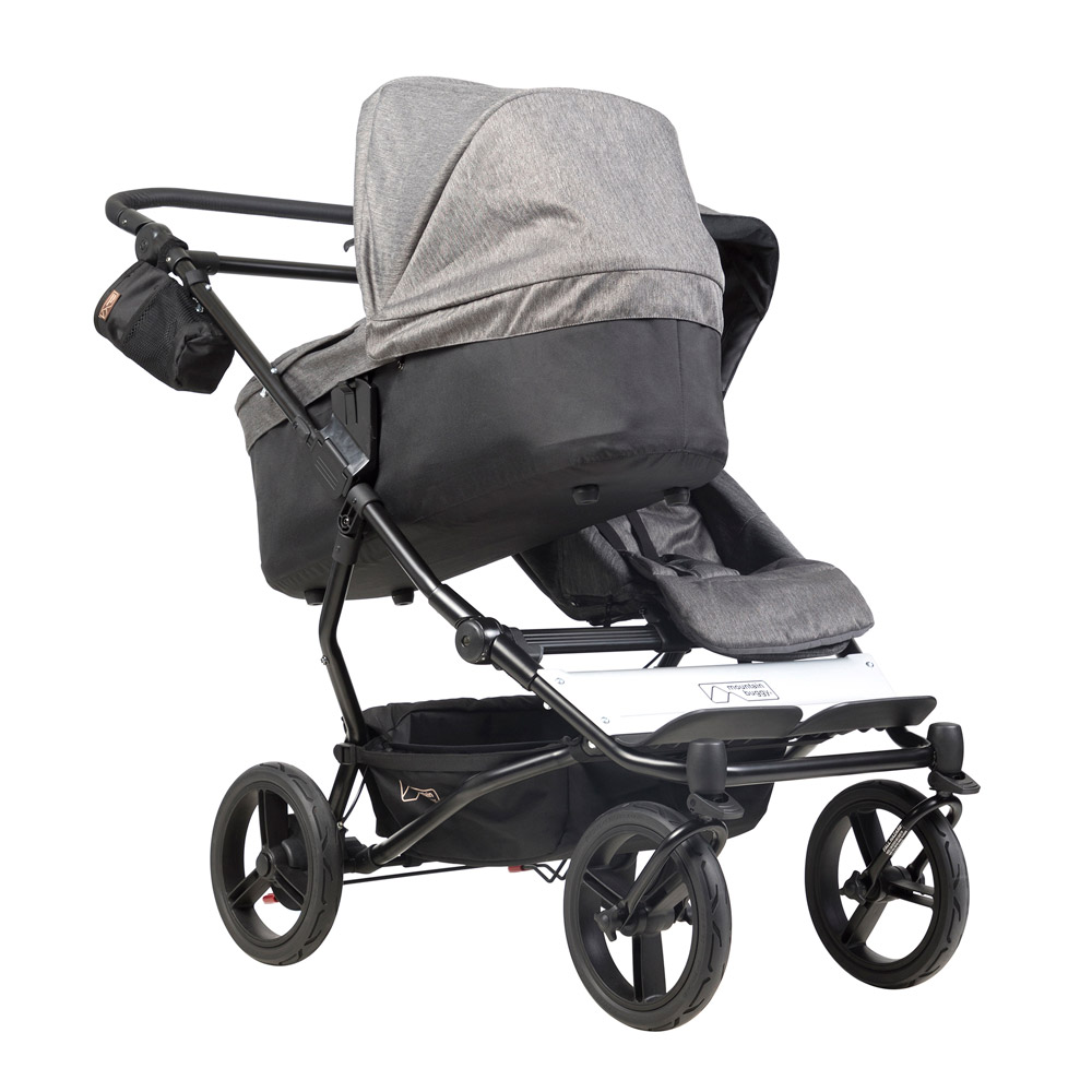 Mountain Buggy Duet V3 Herringbone Zwillings-Kinderwagen Wanne und Sitz