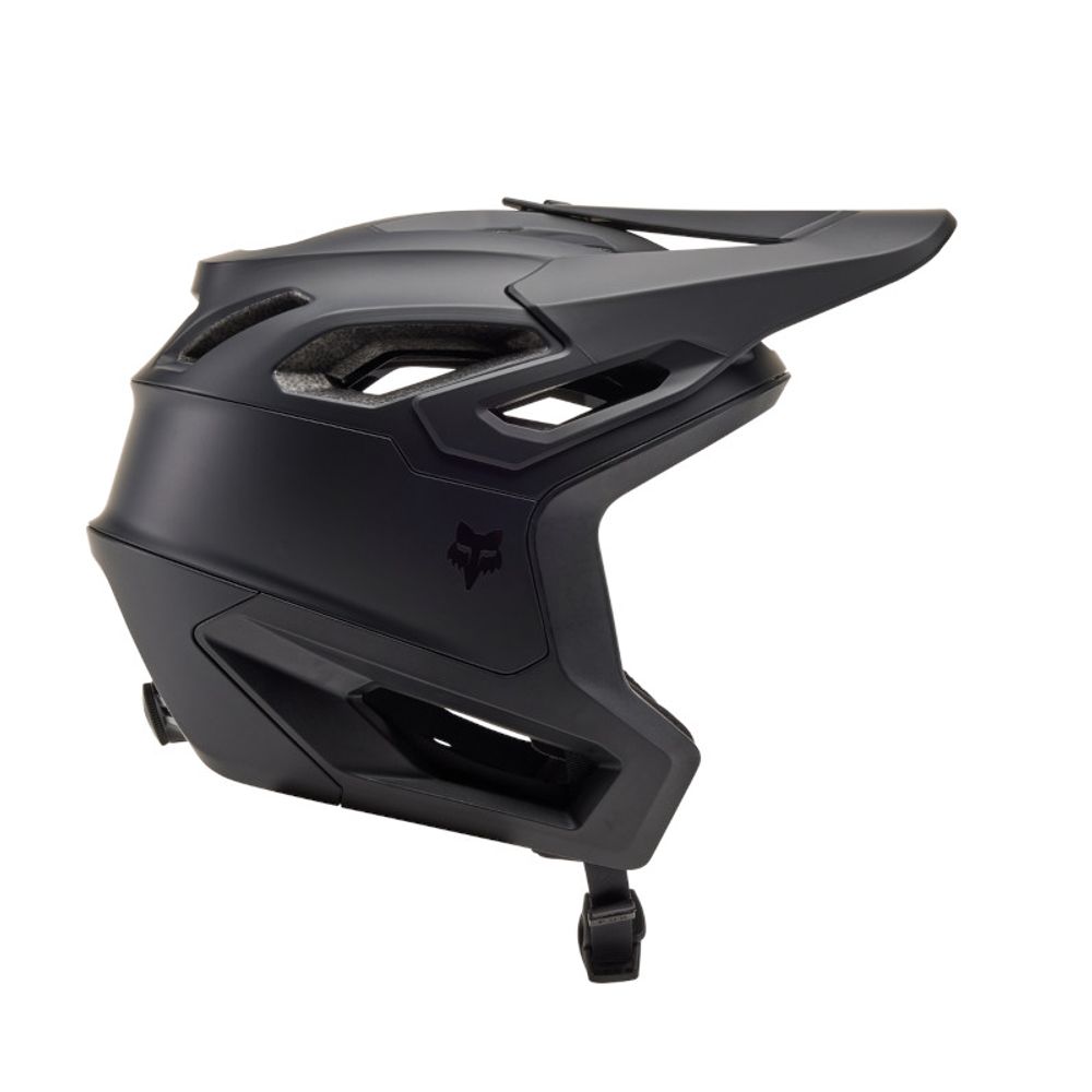 FOX Dropframe Pro MT BLK,CE Helm, matte black, Seitenansicht 