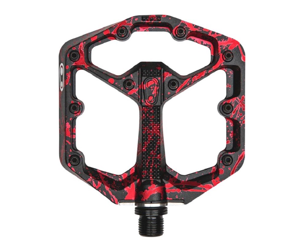 Crankbrothers Stamp 7 Plattform-Pedal, Splatter Limited Edition, Black/Red