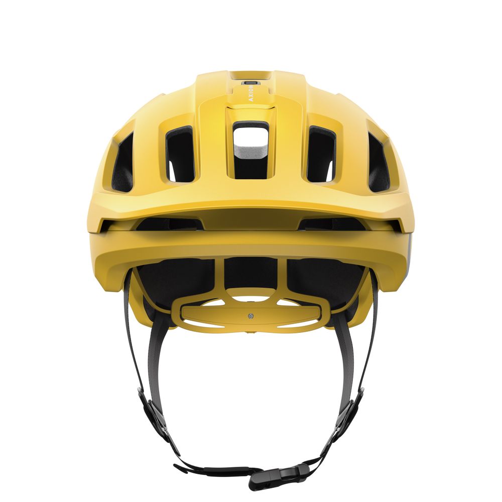 POC Axion Race MIPS Fahrradhelm / aventurine yellow matt / Frontansicht