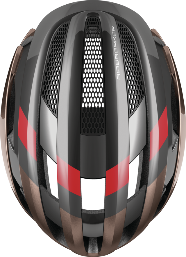 Abus AIRBREAKER Fahrradhelm, metallic copper, Draufsicht