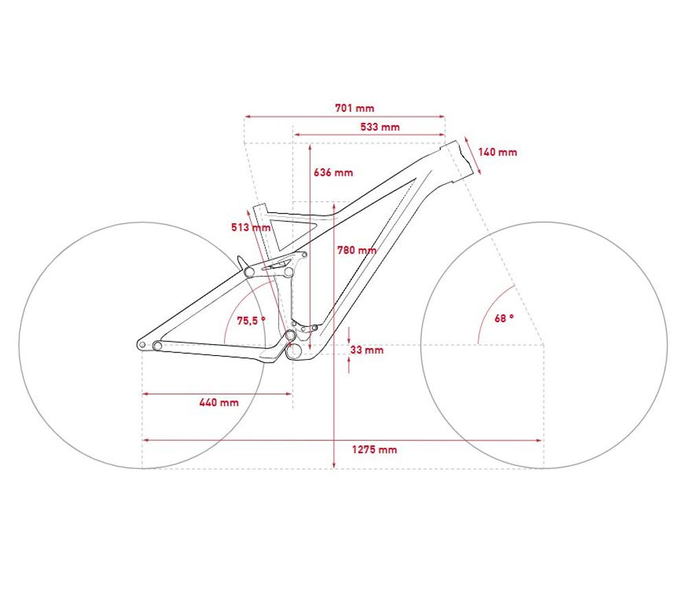 Ghost Lector FS SF World Cup 2023 - Geometrietabelle Größe XL