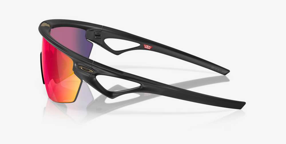 Oakley SPHAERA Sonnenbrille - Matte Black - Prizm Road - Seitenansicht