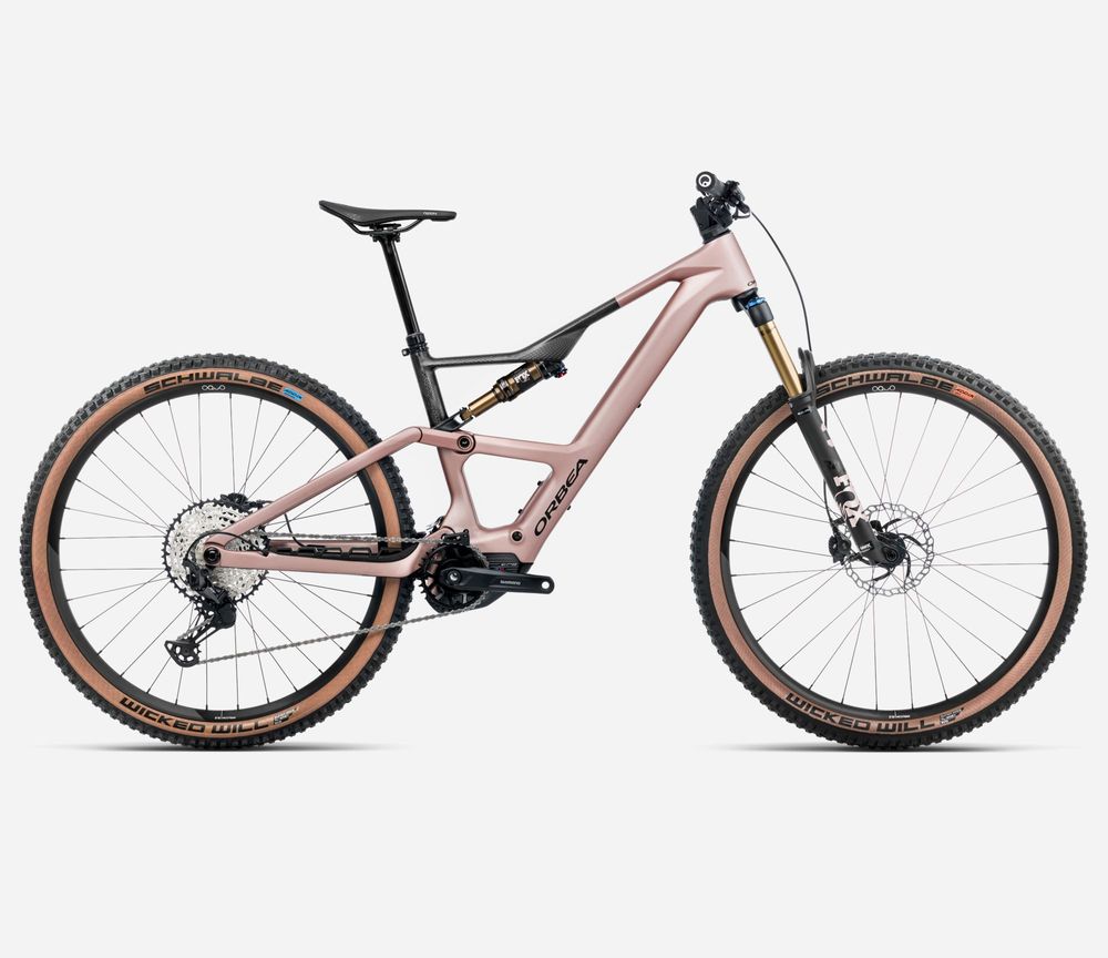 Orbea Rise SL M10 630W 2025, Desert Rose - Carbon Raw (Matt), Seitenansicht