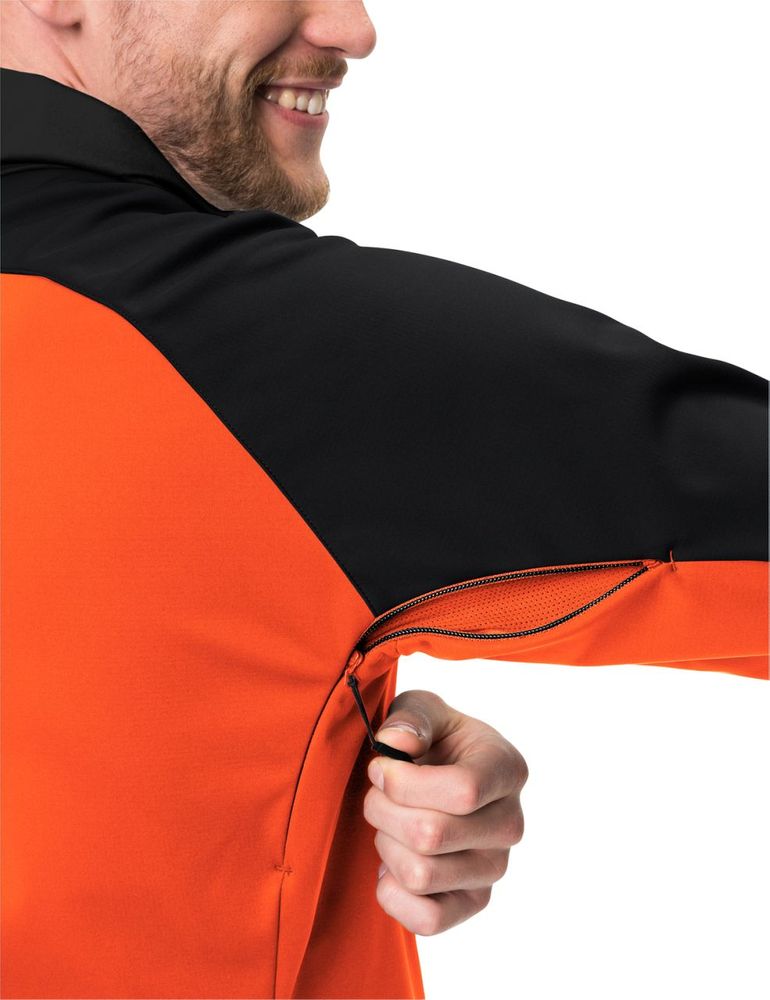 Vaude Men's Posta Softshell Jacket VI in neon orange Detail