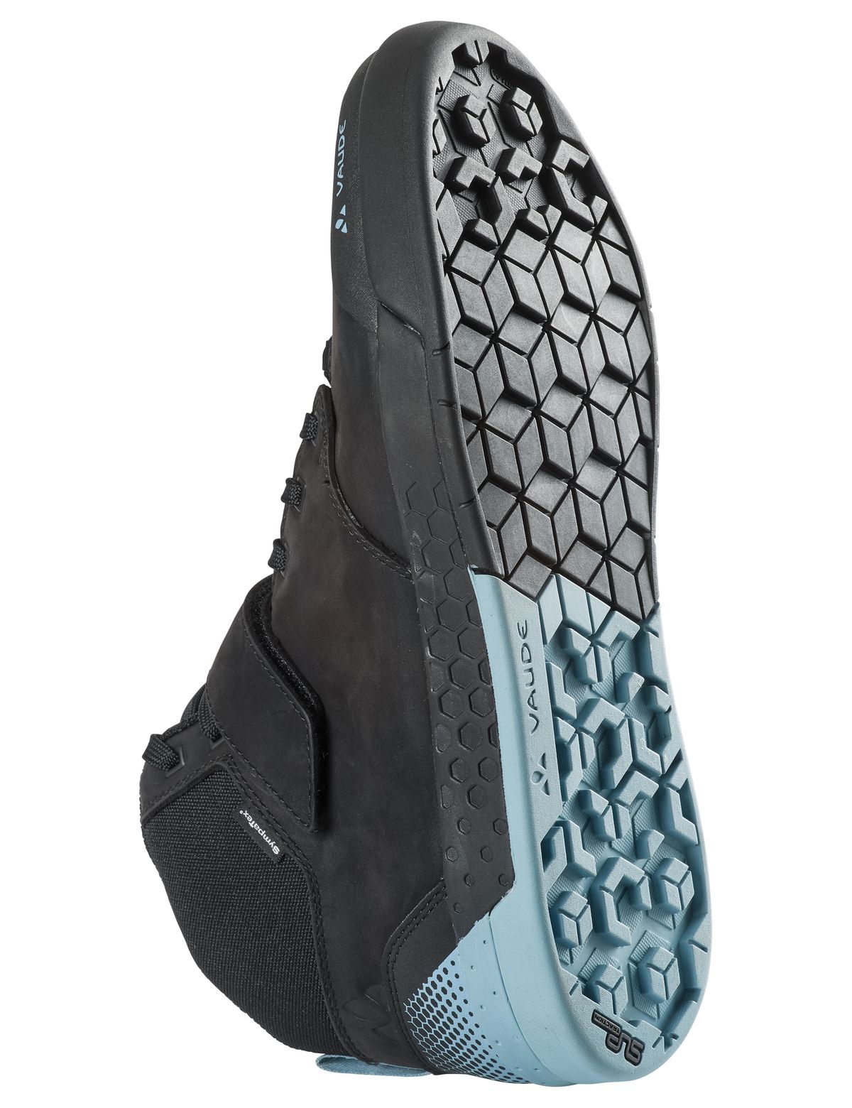 Vaude AM Moab Mid STX - Flatpedal Bikeschuh aus Leder in phantom black seitlich Sohle