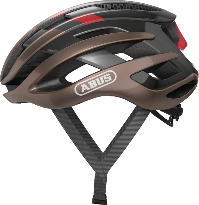 Abus AIRBREAKER Fahrradhelm, metallic copper, Seitenansicht
