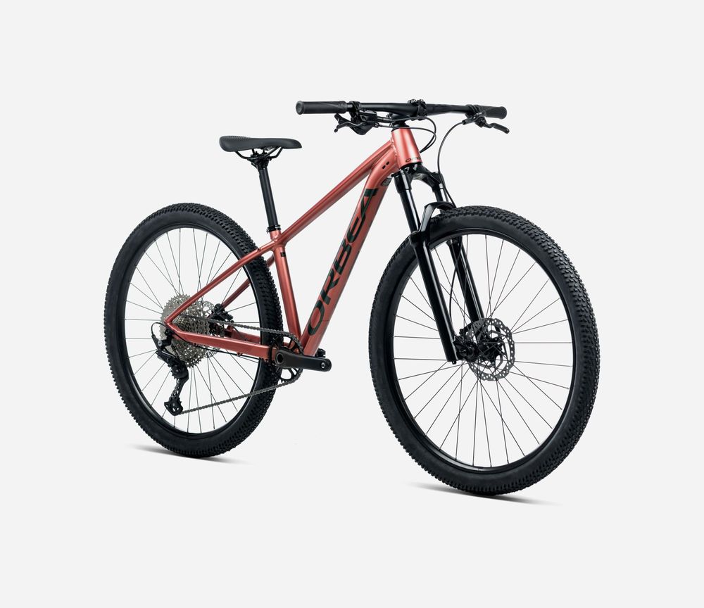 Orbea Onna 27 XS Junior 20 2024, Terracotta Red (matt) - Green (gloss), Seitenansicht vorne