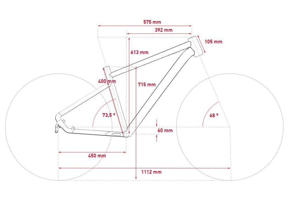 Ghost Kato 29 2022 - Geometrietabelle Größe S