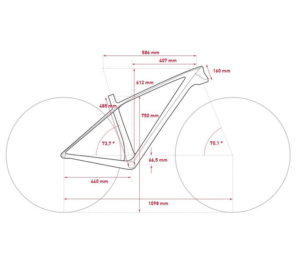 Ghost ASKET EQ 2023 - Geometrietabelle Größe M