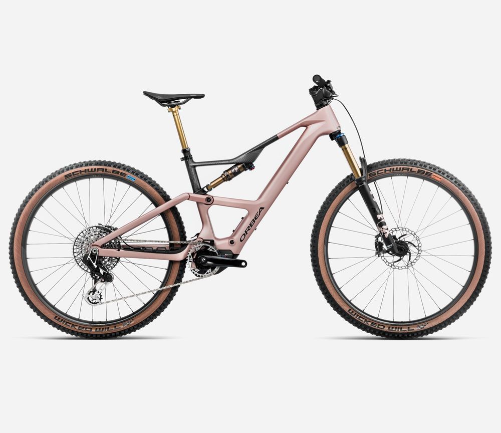 Orbea Rise SL M-LTD 630W 2025, Desert Rose - Carbon Raw (Matt), Seitenansicht