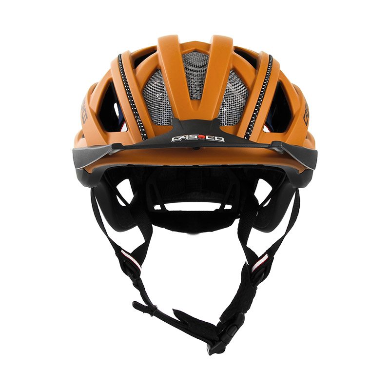 CASCO Cuda 2 Fahrradhelm, orange-schwarz matt, Vorderansicht