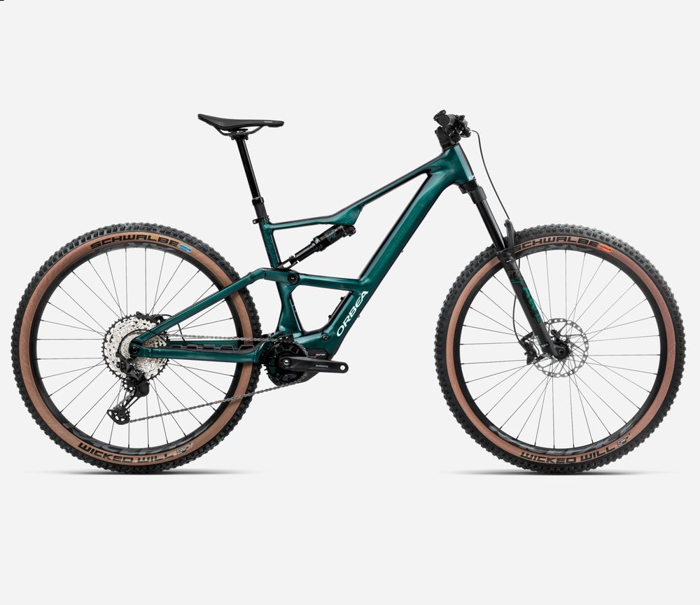 Orbea Rise SL H20 2025, Escape Green-Splash Ice Green (Gloss), Seitenansicht 