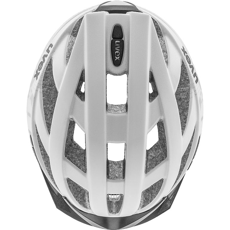 uvex city i-vo Helm, white-black matt, Draufsicht