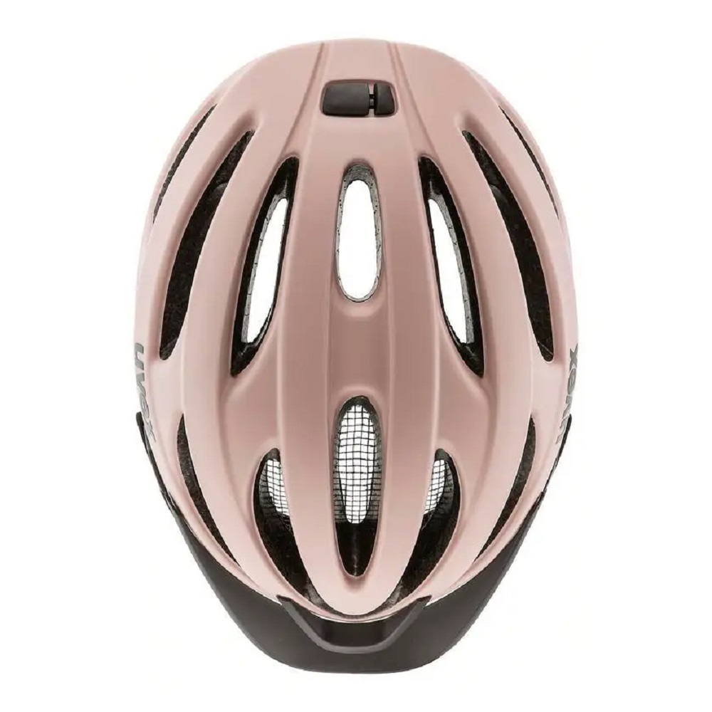 uvex true cc Fahrradhelm, dust rose-black mat, Draufsicht