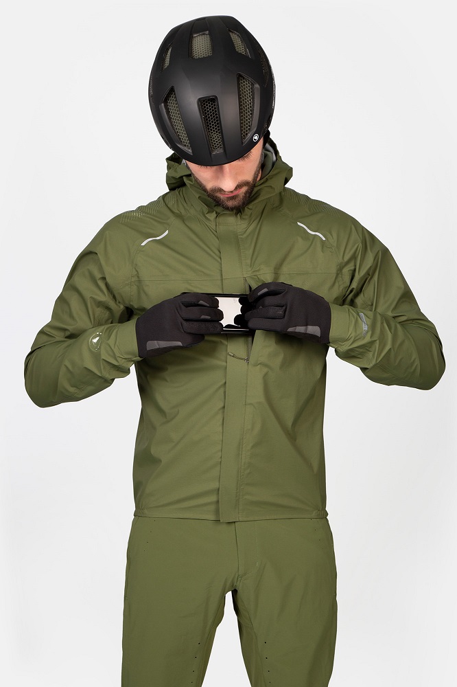 Endura GV500 Wasserdichte Jacke - Olivgrün, Detail