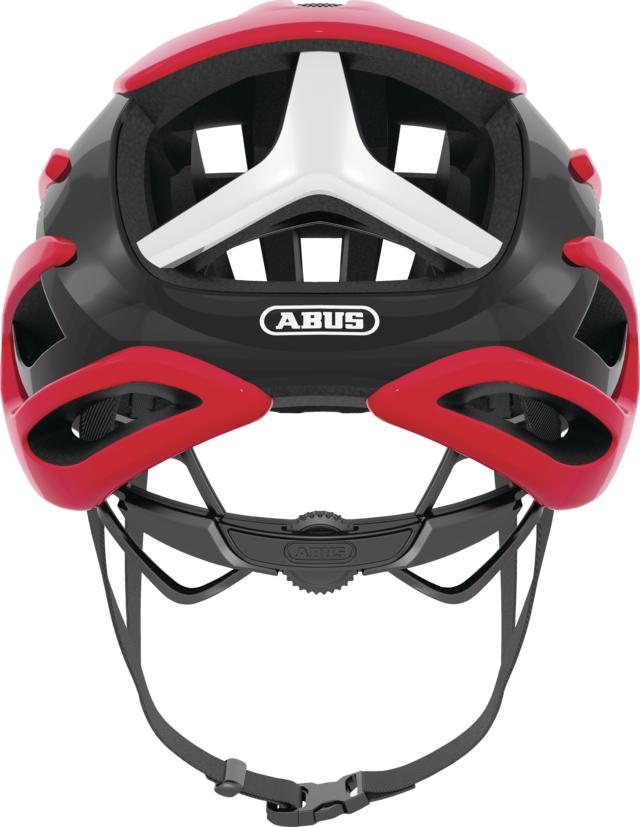 Abus AIRBREAKER Fahrradhelm, blaze red, Rückansicht