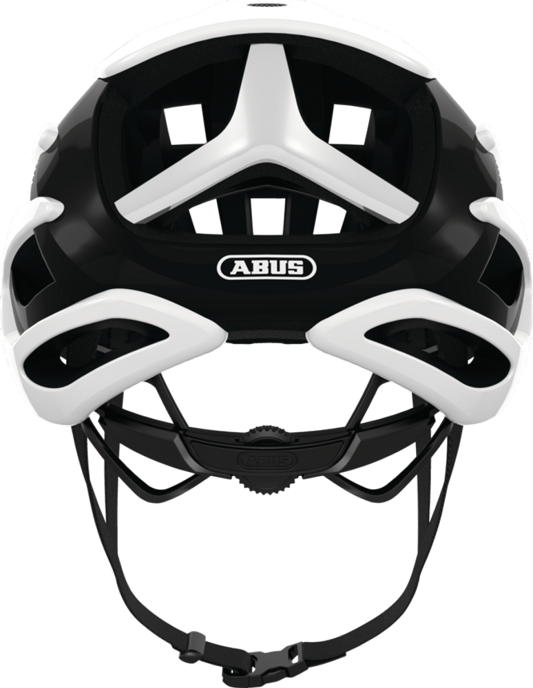 Abus AIRBREAKER Fahrradhelm, polar white, Rückansicht