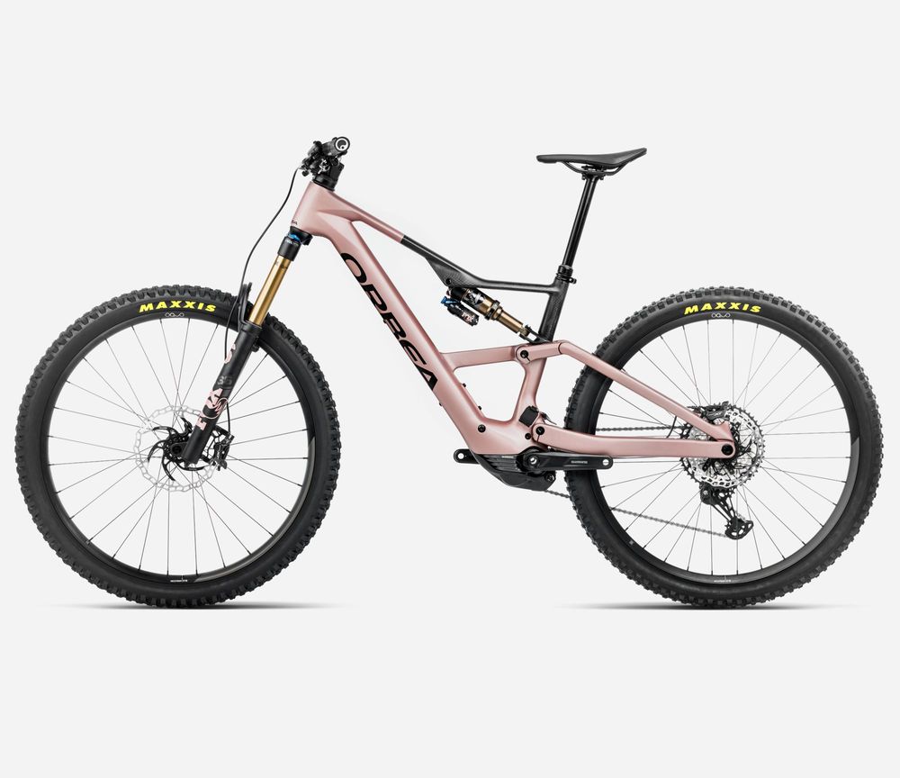 Orbea Rise LT M10 420W 2025, Desert Rose -Carbon Raw (Matt), Seitenansicht