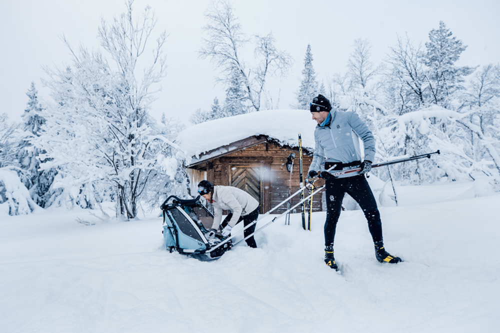 Thule Chariot Cross 1 Kinderanhänger Alaska + Gratis Ski Kit