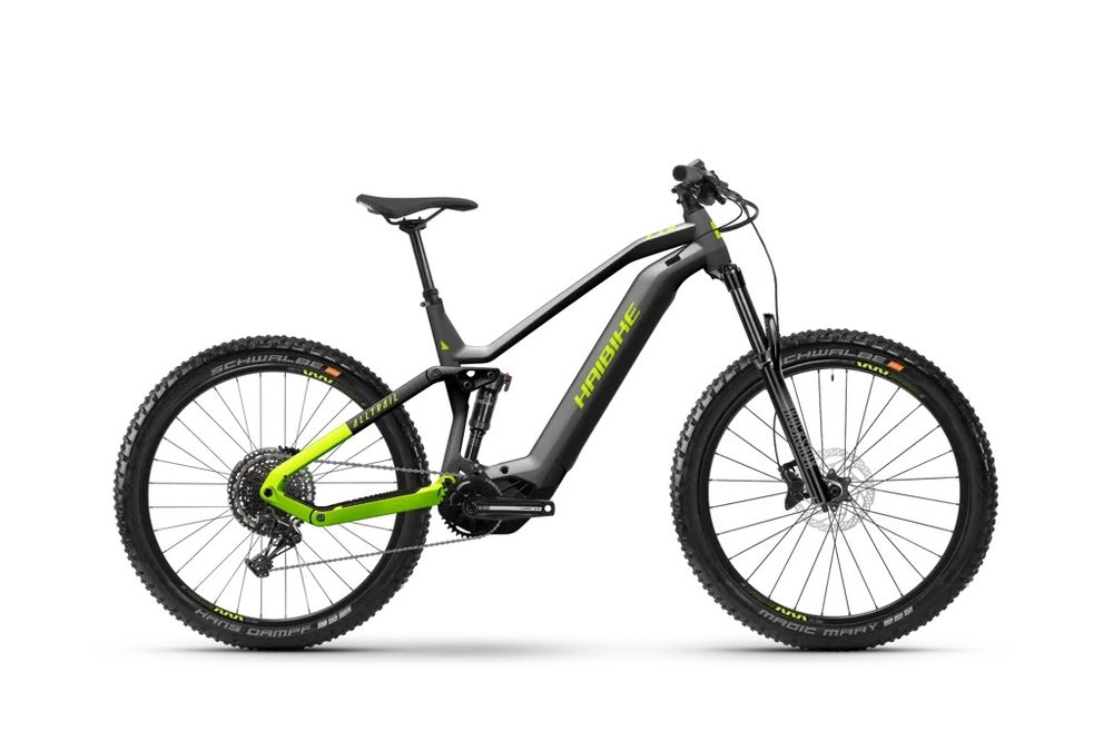 Haibike Alltrail 9 2024, titan/lime/black matt, Seitenansicht