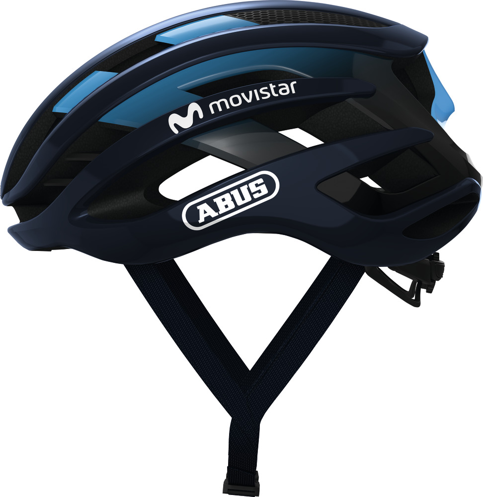 Abus AIRBREAKER Fahrradhelm, movistar team 18, Seitenansicht