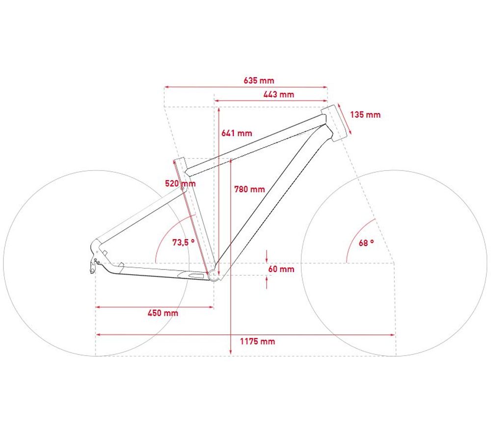 Ghost Kato Pro 29 2022 - Geometrietabelle Größe XL