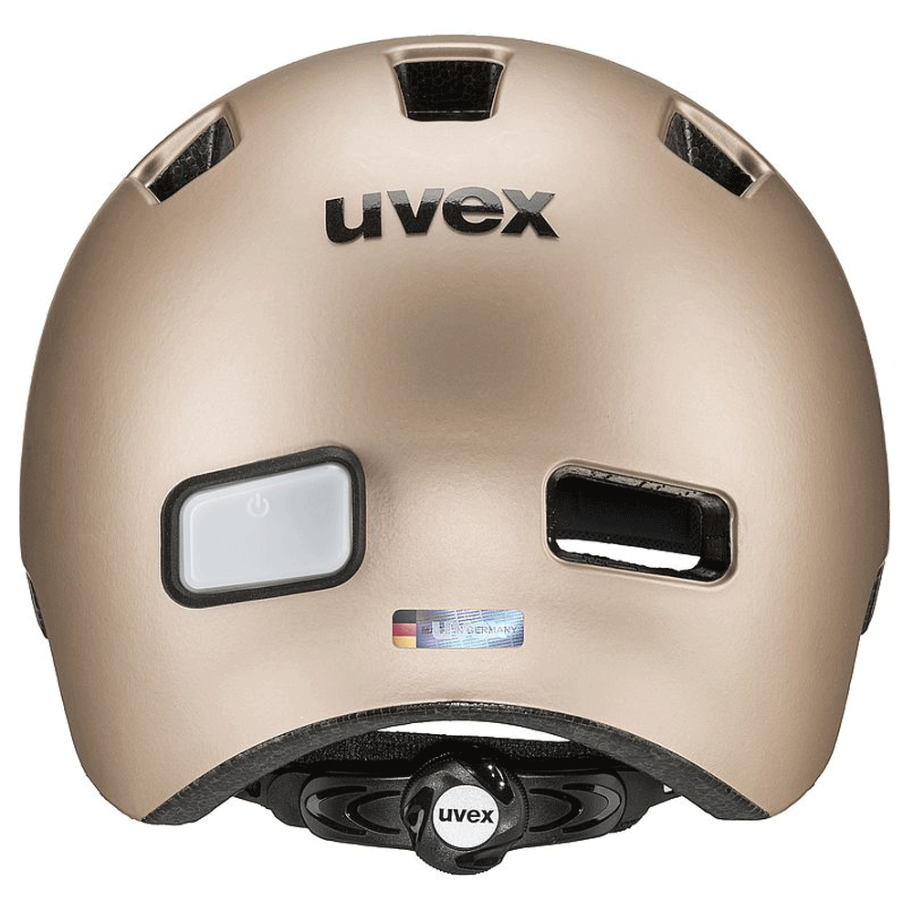 uvex city 4 Fahrradhelm/ Rückansicht/ soft gold mat